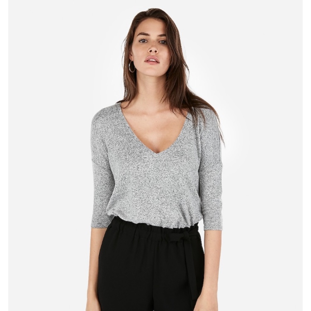 Express V-Neck Plush Jersey London Tee